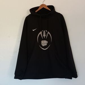 Nike Kansas State Wildcat Football Gray Graphic Hoodie